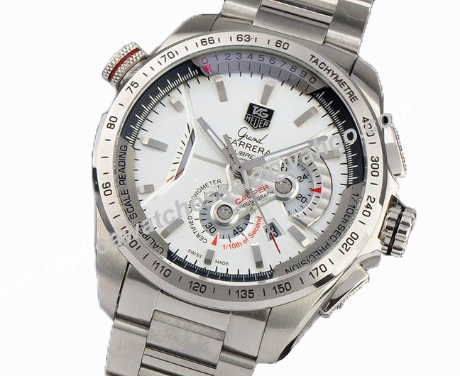 Tag Heuer Grand Carrera Calibre 36 RS Silver Fake Watch replica watch Replica Magic